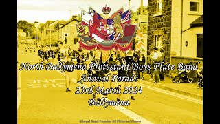 North Ballymena Protestant Boys Flute Band Full Parade 23032024 [upl. by Longwood694]