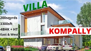 villas for sale in kompally  Near suchitra circle  Gated Community  4bhk [upl. by Hultin]