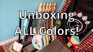 2023 Fender Tom Delonge Guitar Stratocaster Reissue Unboxing ALL COLORS Blink 182 Limited Edition [upl. by Assiran116]