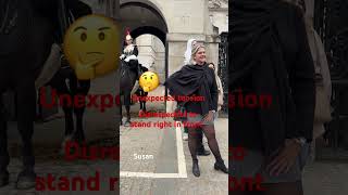 Disrespectful to stand in front london highlights disrespect horse tourist [upl. by Gerladina]