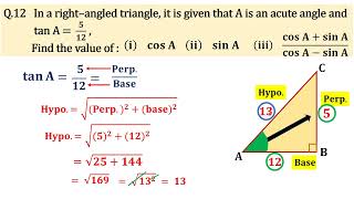 Trigonometrical ratio class 9 icse ex 22a  class 9 icse selina maths chapter 22  selina maths 9 [upl. by Spohr451]