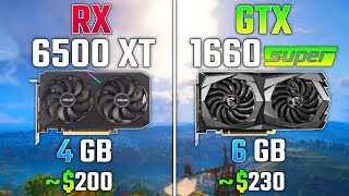 AMD RX 6500 XT vs GTX 1660 SUPER  Test in 8 Games [upl. by Pellegrini382]