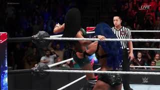 WWE 2K20 BACKLASH SMACKDOWN WOMEN´S CHAMPIONSHIP AJ LEE W PAIGE VS SASHA BANKS [upl. by Mcgray]