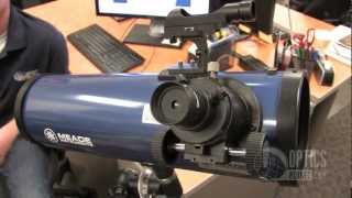 Meade 114EQ 114mm Reflector Telescope  OpticsPlanetcom [upl. by Dnomra235]