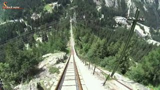 quotGelmer funicularquot Europes steepest funicular railway SWITZERLAND eu  funicular  swiss train [upl. by Marino]