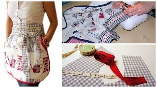 Half Apron  Sewing Tutorial  Sewing Pattern amp Tutorials free  Frocks amp Frolics [upl. by Madonna]