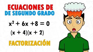 ECUACIONES DE SEGUNDO GRADO POR FACTORIZACIÓN Super facil  Para principiantes [upl. by Aprile]