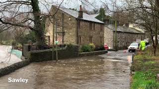 Storm Ciara Ribble Valley  River Ribble  9th February 2020 [upl. by Rtoip286]