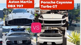 Aston Martin DBX 707 AWD VS Porsche Cayenne Turbo GT Comparison [upl. by Noyad]