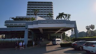 Grand Jomtien Palace Pattaya Thailand hotel walking tour review swimming pool beach surroundings [upl. by Hurwit]