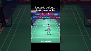 Kevin Sanjaya Sukamuljos AMAZING Defense Will Leave You Speechless badminton badmintonlovers [upl. by Seroled]