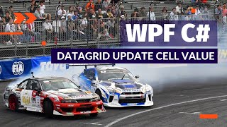 WPF C DataGrid Update cell value example [upl. by Zelazny]