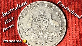 Australian 1933 Florin  Scarce collectable coin [upl. by Anairad]