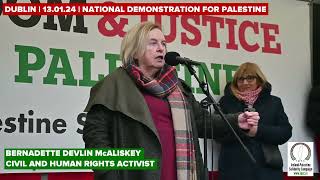 Bernadette Devlin McAliskey at the National Demonstration for Palestine 13012024 [upl. by Andromede634]