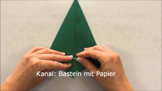 Tannenbaum basteln  Anleitung Weihnachtsbaum basteln  Weihnachtsdekoration  einfaches Origami [upl. by Russom170]