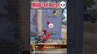 M4164X BURST💀 bgmi m416spray pubgmobile viralshorts shorts [upl. by Ylreveb]