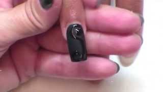 Black Matte and Glossy Nail Art Design [upl. by Dermot]