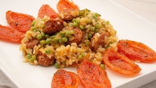 Arroz con chorizo y pétalos de tomate  Karlos Arguiñano en tu cocina [upl. by Mechelle57]