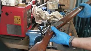 Restoration of bavarian percussion breech loading rifle Podewil Lindner M185867 [upl. by Katine]