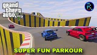 GTA V  Amazing Fun Parkour With RON [upl. by Skvorak844]