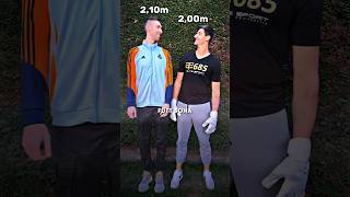 Finally we found someone taller than Courtois 😂😂 football courtois goalkeeper viral foryou fyp [upl. by Aleira]