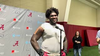 Alabama OL Tyler Booker Interview  South Florida Week [upl. by Ayerim]