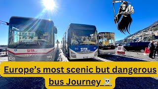 The Amalfi Coast bus driving skill 👀🇮🇹 4K [upl. by Hadleigh]