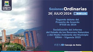 Sesión Ordinaria del 26 de julio 2024 [upl. by Garretson674]