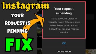 Your request is pending Instagram Fix [upl. by Ainivad]