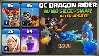 After Update Th13 Dragon Rider Attack  Th13 No Siege  Th 13 QC Dragon Rider Army Clash Of Clans [upl. by Laurent833]