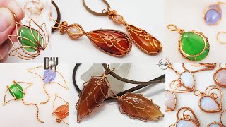 Learn how to make a wire wrapped stone pendant  6 cage pendant with drop cabochon [upl. by Htez]