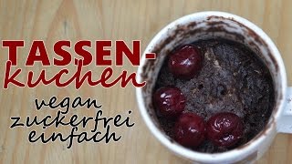 veganer SCHOKOTASSENKUCHEN  zuckerfrei  einfaches Rezept [upl. by Nollahs]