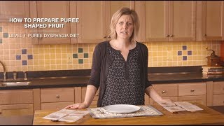 How to Prepare HORMEL® THICK amp EASY® Puree Shaped Fruits for a Level 4 Puree Dysphagia Diet [upl. by Natsyrt]