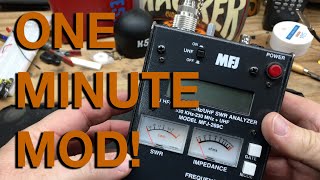 MFJ 269 SWR Antenna Analyzer  One Minute Modification Easy and fast [upl. by Ecnerol778]