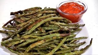 Roasted Green Beans Recipe [upl. by Nekcerb]