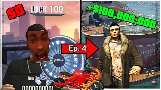 0 to 100000000 GTAV Online  EP 4 INSANE CASINO LUCK [upl. by Yarled43]