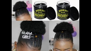 4C NATURAL HAIR  Murrays Black Beeswax ON 4C NATURAL HAIR  4C HAIR SLEEK  AMI FULLEST [upl. by Foy]