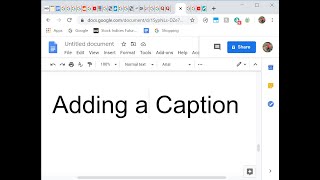 Google Docs Adding a Caption to an Image [upl. by Nnyrat557]