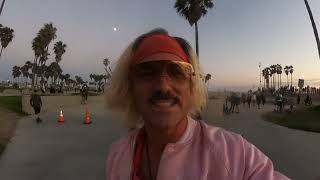 Sunset roller skate dance party in Venice Beach with DJ Stretch Boogie 71724 [upl. by Enomed]