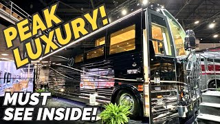 PEAK LUXURY multi million dollar Class A motorhome 2024 Prevost Marathon Coach [upl. by Aihcropal]