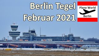 Berlin Tegel Airport TXL in February 2021 winter conditions [upl. by Imoyik534]