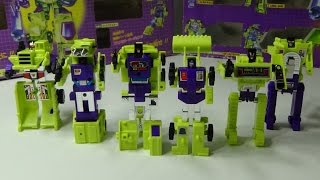 HASBRO G1 ORIGINAL VS ENCORE REISSUE 20A DEVASTATOR [upl. by Adnarahs]