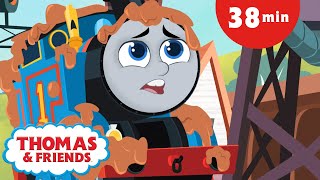 Thomas amp Friends All Engines Go Short Story Adventures  Muddy Thomas  More kids videos [upl. by Ydrah]