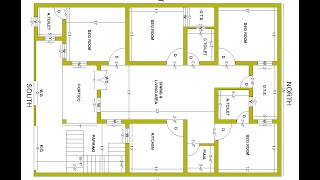 35x50 house plan  35x50 ghar ka neksha  35x50 south face 4 bed room house plan with parking vastu [upl. by Rhiamon762]