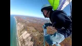 Hang gliding at Green Point Michigan [upl. by Ahselaf]