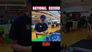 Toymon kolasinski 4×4 National Record Of 1783 Sec 💀  shorts viral rubikscube [upl. by Kemppe]