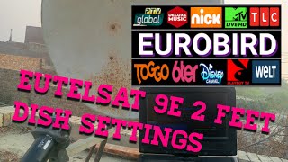 How to set eutelsat 9e 2 feet dish eurobird 9e punjab dish tv [upl. by Nashoma670]