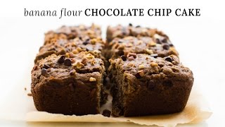 Vegan amp GrainFree Chocolate Chip Cake with banana flour [upl. by Najed635]