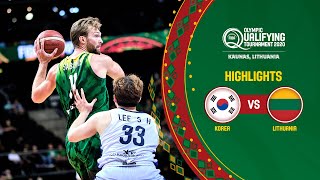 Korea  Lithuania  Full Highlights  FIBA Olympic Qualifying Tournament 2020 [upl. by Amir]