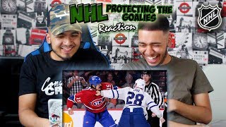 BRITISH BOYS REACT TO NHL PROTECTING THE GOALIES PART1 [upl. by Emlynne808]